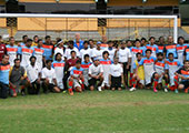 Indian Football team with the Blind Team