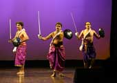 Blind artists performing Kalaripayattu . 3rd Dec 2012