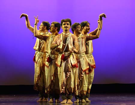 Dancers performing at the melody in darkness concert