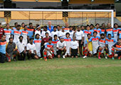Indian Football team with the Blind Team