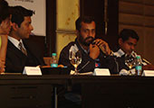 Sunil, Asst Coach Indian Blind Football team address the media at Chennai