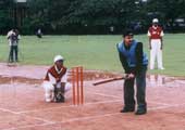 Blind peoples playing cricket with Actor Kunjako Boban